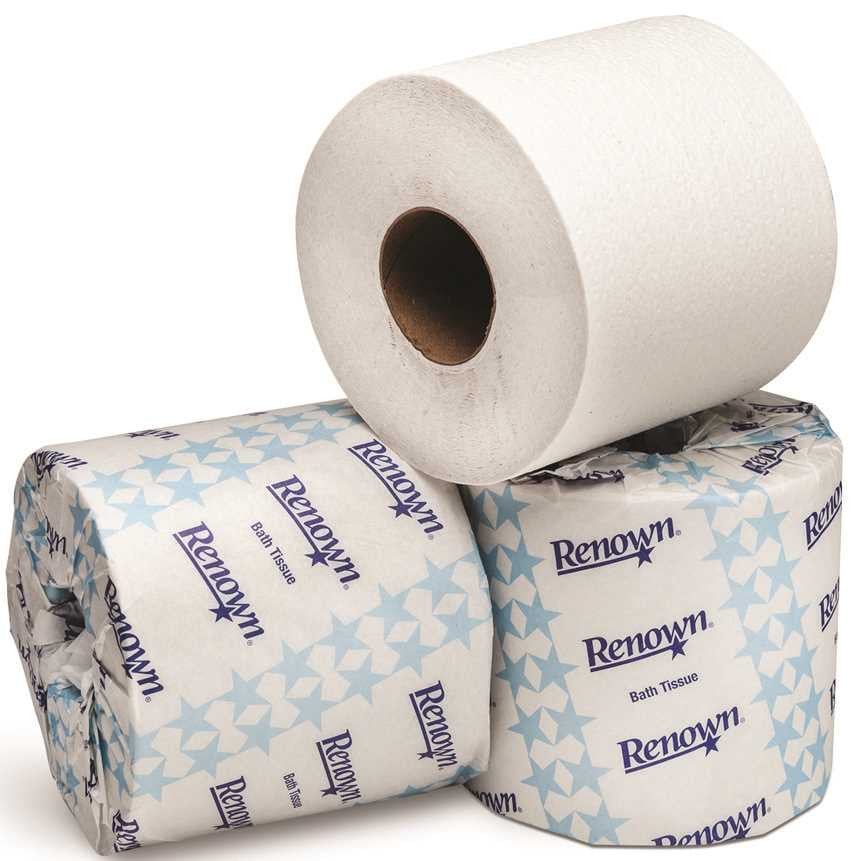 Renown® Universal Bath Tissue, Single-roll, 1-ply, 96 Rolls Per Case