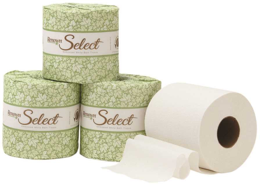 Renown® Select 2-ply Bath Tissue, 500 Sheets Per Roll, 80 Rolls Per Case