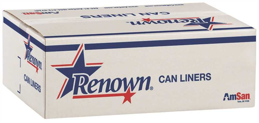 Renown® Can Liner 40x46 45gl 1.25mil Black 20-rl 5rl-cs