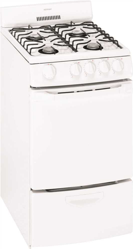 Hotpoint® 20-inch Ada Compliant Free-standing Gas Range With Electronic Ignition, White