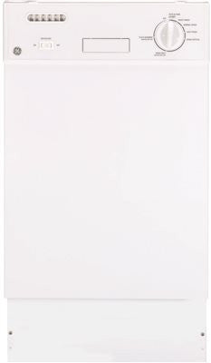 Ge® Built-in 18-inch Dishwasher With Front Controls, White, 7 Cycles - 12 Options