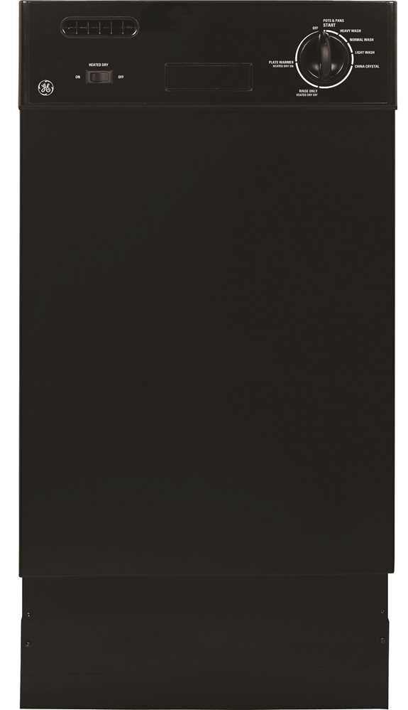 Ge® Built-in 18-inch Dishwasher With Front Controls, Black, 7 Cycles - 12 Options