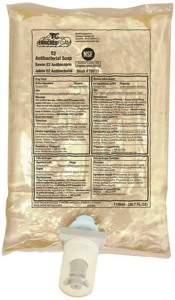 Rubbermaid Commercial® E2 Antibacterial Foam Hand Soap Refill, 1,100 Ml