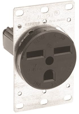 Leviton&reg; 2-pole Commercial Grade Single Receptacle, Straight Blade, Brown, Nema 6-20r, 250 Volts, 20 Amps