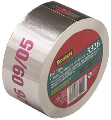 3m&trade; Scotch Foil 3326 Tape Ul181 Silver 2.5" X 60 Yd.