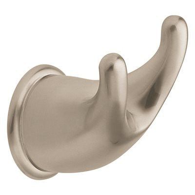 Moen Double Robe Hook Brushed Nickel