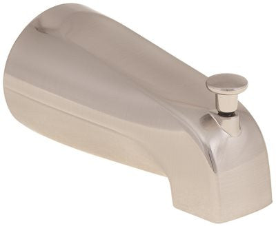 Bathtub Spout With Top Diverter, Brushed Nickel, 1-2-inch Fip, 25 Spouts Per Box