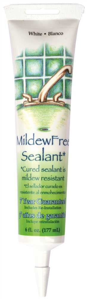 Mildew Free Sealant Caulk, 6 Oz., White