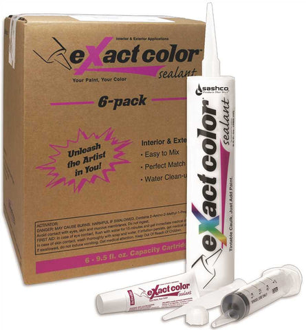 Exact Color&trade; Custom Colored Caulk, Contractor Case, Includes 6 Kits