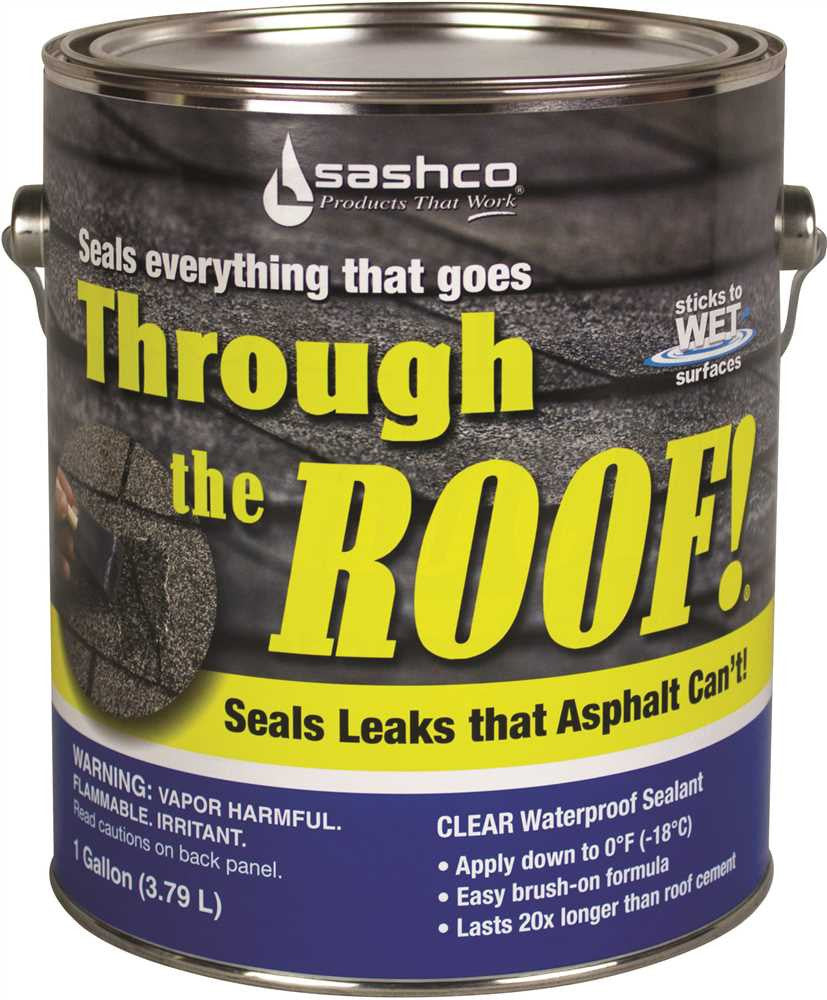 Through The Roof!&reg; Waterproof Sealant, Brush Grade, 1 Gallon, Clear