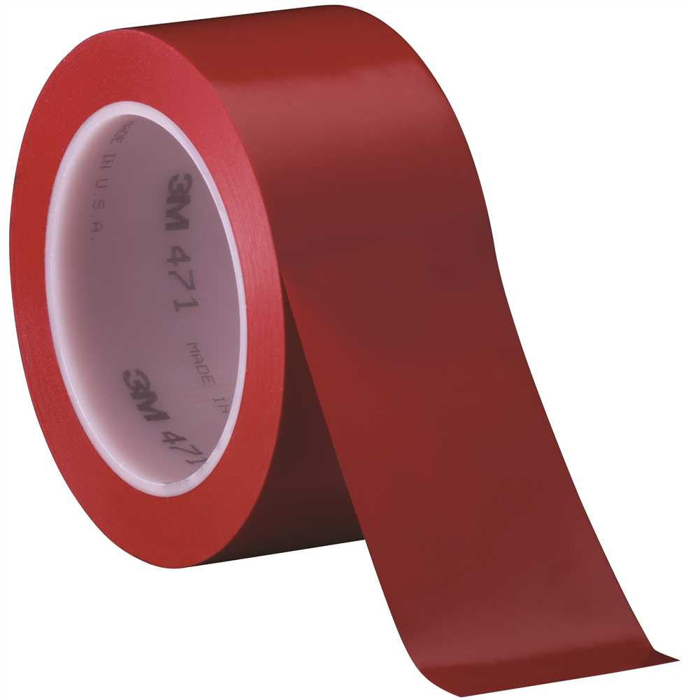 3m&trade; 471 Vinyl Tape, 2 In. X 36 Yd., Red