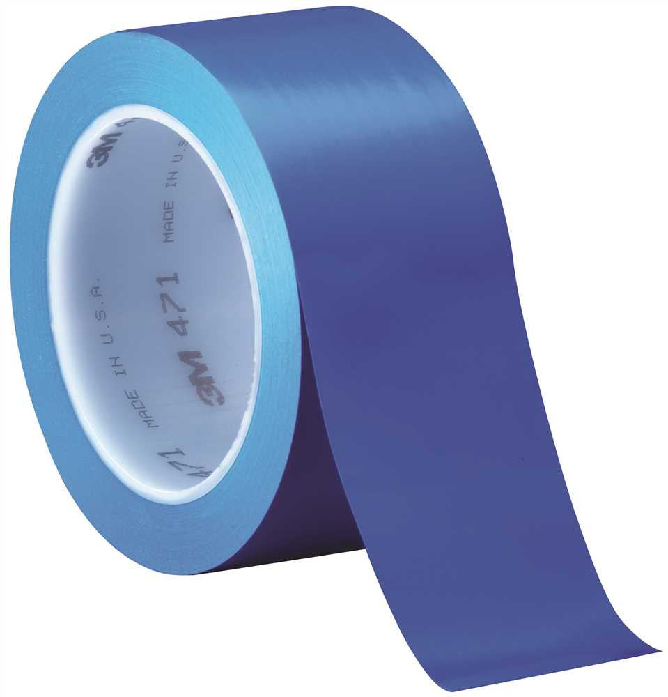 3m&trade; 471 Vinyl Tape, 2 In. X 36 Yd., Blue