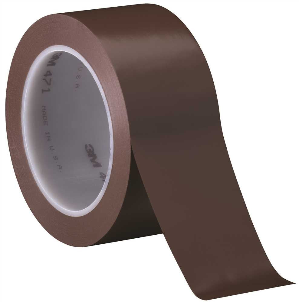 3m&trade; 471 Vinyl Tape, 2 In. X 36 Yd., Brown