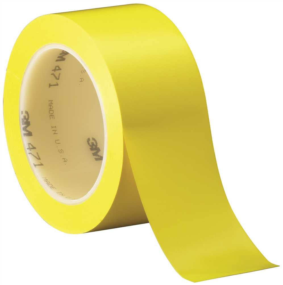 3m&trade; 471 Vinyl Tape, 2 In. X 36 Yd., Yellow