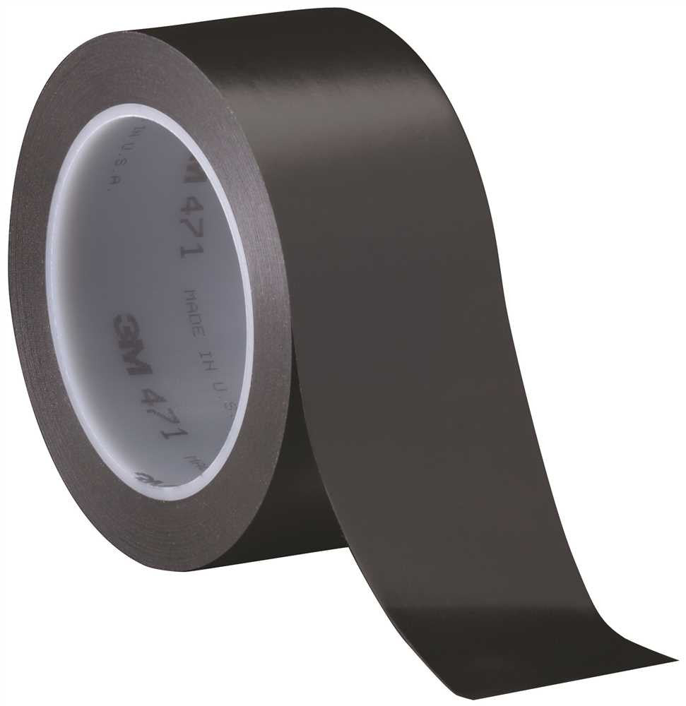 3m&trade; 471 Vinyl Tape, 2 In. W X 36 Yd., Black