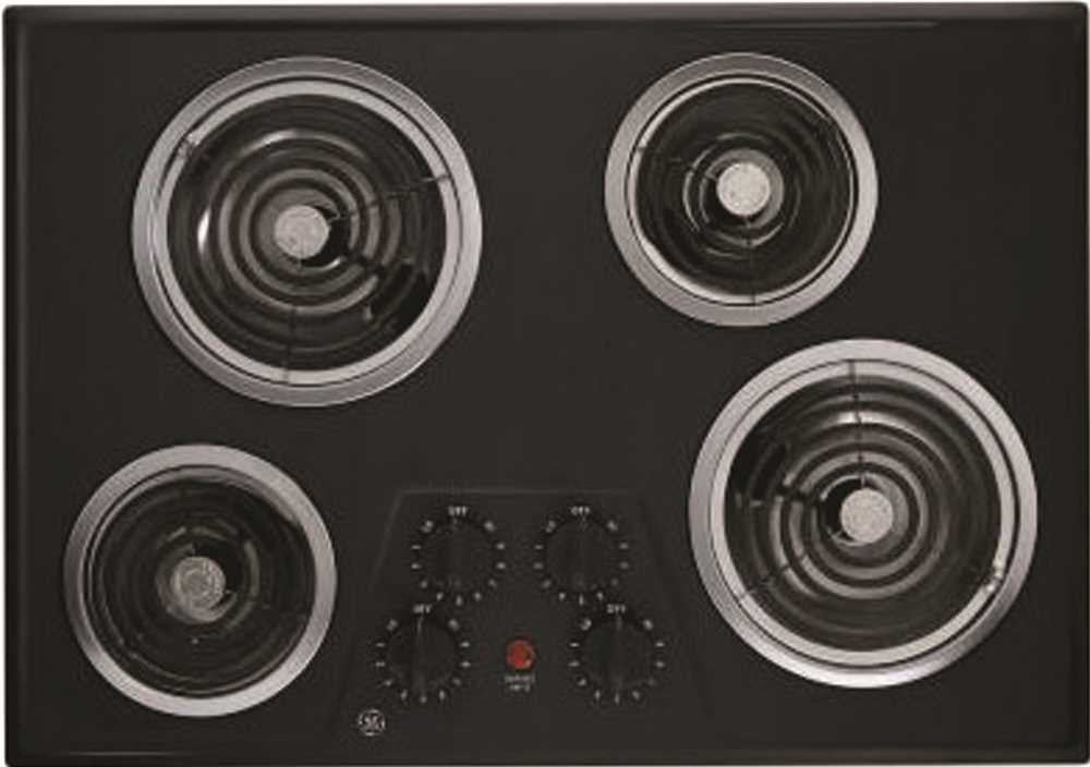 Ge&reg; Porcelain-enamel 4-burner Electric Cooktop, Black, 3 X 21.25 X 30.25 In., 27 Lbs.