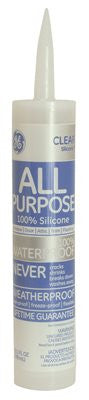 Ge&reg; Silicone I Window & Door Caulk, 9.8 Oz. Cartridge, Clear