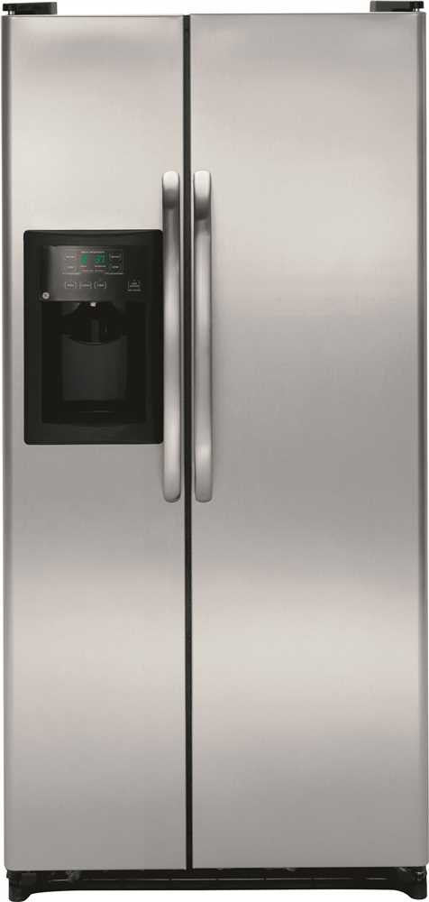 Ge&reg; 20 Cu. Ft. Side-by-side Refrigerator, Stainless, Split Door Swing