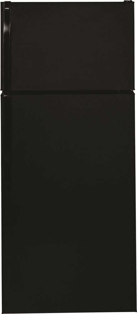 Hotpoint&reg; 18.1 Cu. Ft. Top Freezer Refrigerator, Black, Reversible Door Swing