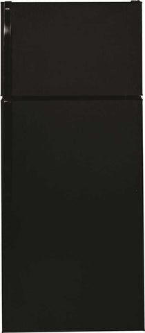 Hotpoint&reg; 18.1 Cu. Ft. Top Freezer Refrigerator, Black, Reversible Door Swing