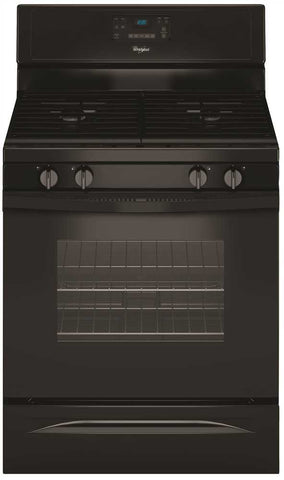 Whirlpool&reg; 30-inch  5 Cu. Ft. Single Oven Free-standing Gas Range, Black