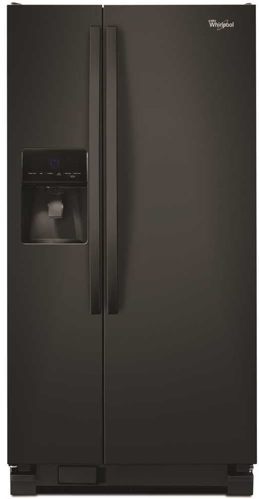 Whirlpool&reg; Energy Star&reg; 21.3 Cu. Ft. Side-by-side Refrigerator, Black