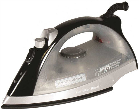 Hamilton Beach&reg; Non-stick Hospitality Clothes Iron, Black, 15-minute Auto Shut-off, 120 Volts, 1,200 Watts