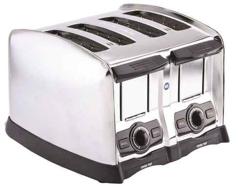 Hamilton Beach&reg; 4 Slice Extra-wide Slot Commercial Toaster, Chrome, 120 Volts