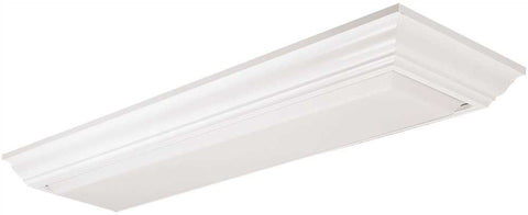 Lithonia Lighting&reg; Cambridge Linear Flush Mount Fluorescent Fixture, White, 4 Ft., 120 Volts, Uses 2 T8 Bulbs