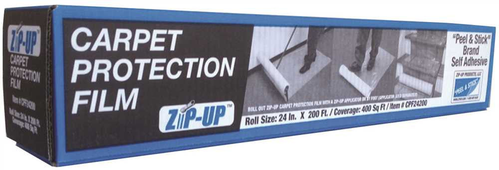 Zip-up&trade; Carpet Protection Film, 24 In. X 200 Ft.