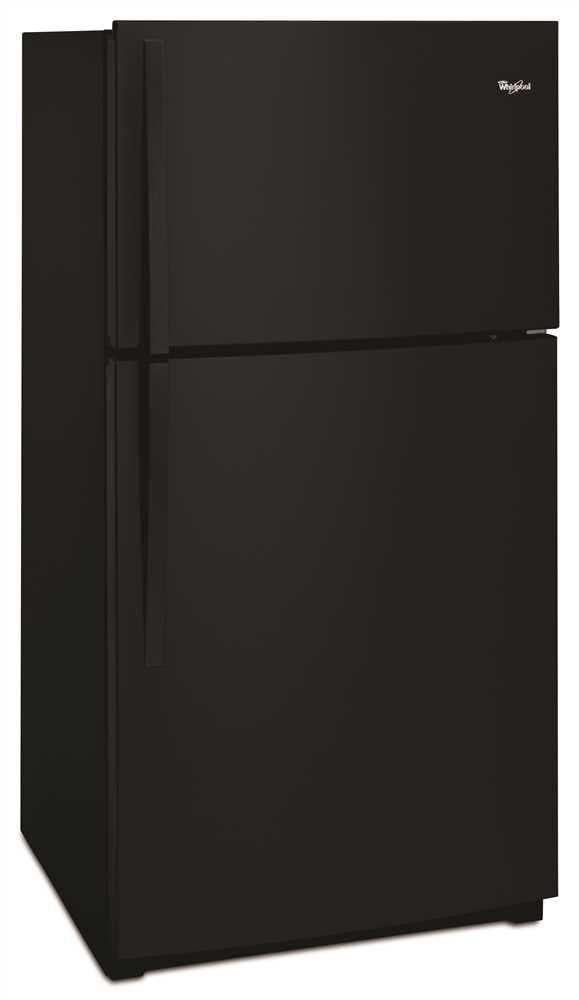 Whirlpool&reg; 21.3 Cu. Ft. Top Freezer Refrigerator, Black, Reversible Door Swing