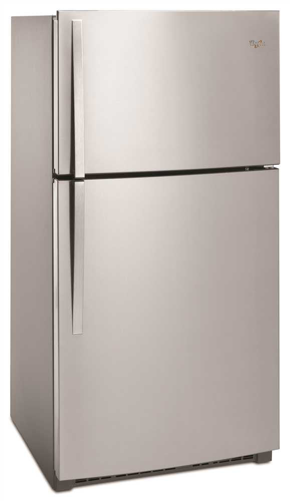 Whirlpool&reg; 21 Cu. Ft. Top Freezer Refrigerator, Monochromatic Stainless Steel,  Reversible Door Swing