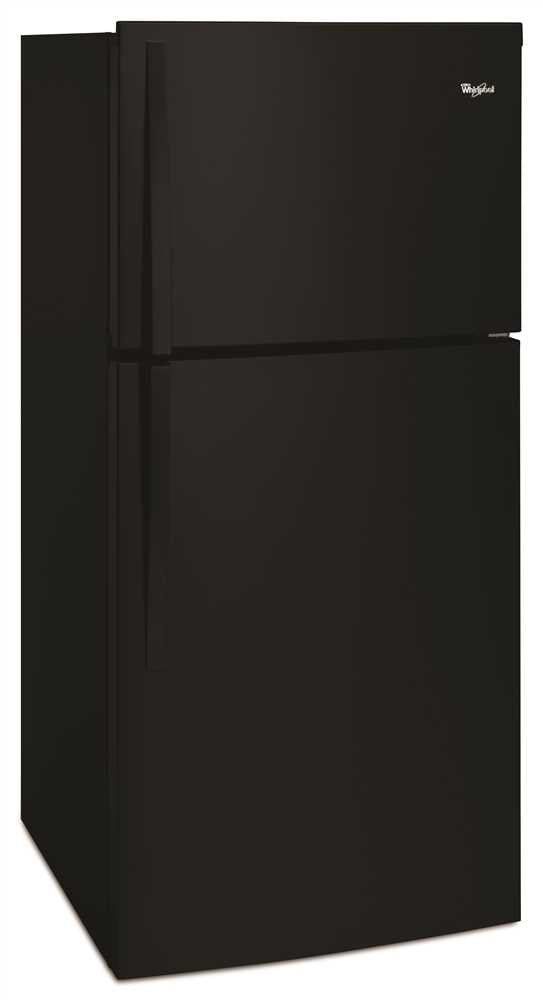 Whirlpool&reg; 19 Cu. Ft. Top Freezer Refrigerator, Black,  Reversible Door Swing