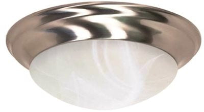 Flush Mount 17 In. Brushed Nickel Fluorescent