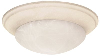 Flush Mount Fixture One Light 12 In. Textured White Incandescent