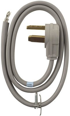 Whirlpool&reg; 3 Wire Range Cord, 40 Amp, 4 Ft.