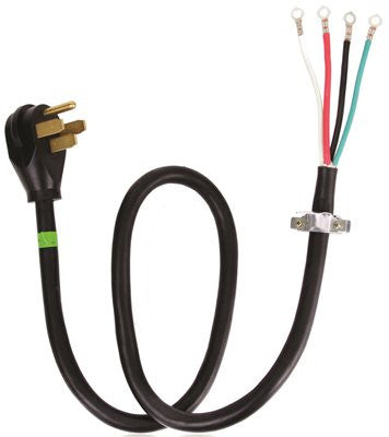 Whirlpool&reg; 4 Wire Range Cord, 40 Amp, 4 Ft.