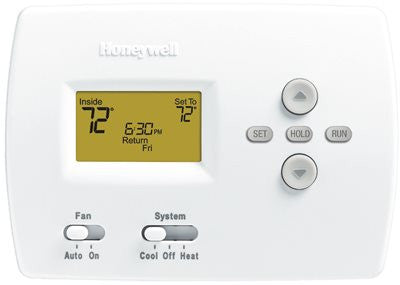 Honeywell Pro 4000 5-2 Programmable Digital Thermostat, 1 Heat-1 Cool, White