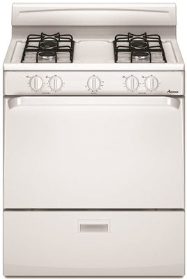 Amana&reg; 30-inch 5.1 Cu.' Single Oven Free-standing Gas Range, White