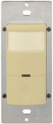 Motion Sensor, Commerical Grade, Lights Off & Occ & Vacant Slide, 120 Volt, 800 Watt, Ivory