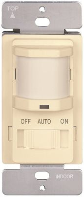 Motion Sensor 120v 500w Lights Off & Auto & On Slide Ivory