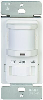 Motion Sensor 120v 500w Lights Off & Auto & On Slide White