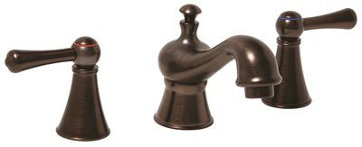 Bathroom Faucet Widespread Lever Handles Pop Up Oil Rubbed Bronze