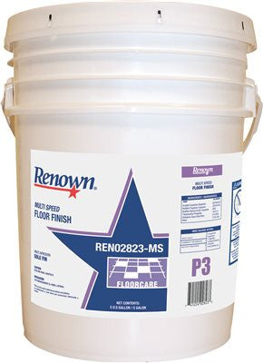 Renown&reg; Multi Speed Floor Finish, 5 Gallon, 1 Pail