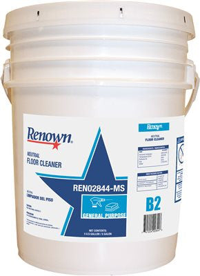 Renown&reg; Neutral Floor Cleaner, 5 Gallon, 1 Pail