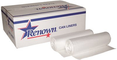 Renown&reg; Can Liner Trash Bags 33x39 33 Gal. .95mil Natural 25 Per Roll - 8 Rolls Per Case