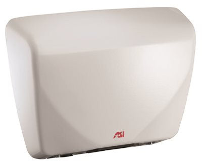 American Specialties Surface Mounted Hand Dryer, White, 10.81x14.43x3.93", 277 Volts, 7.9 Amps, 185 Cfm