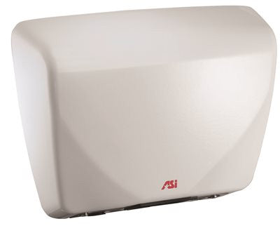 American Specialties Surface Mounted Hand Dryer, White, 11.25x8x7.25 In., 100-240 Volts, 15.9-18.3 Amps, 185 Cfm