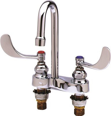 T & S 4 Deck Mount Medical Bathroom Faucet 4 In. Cc Chrome