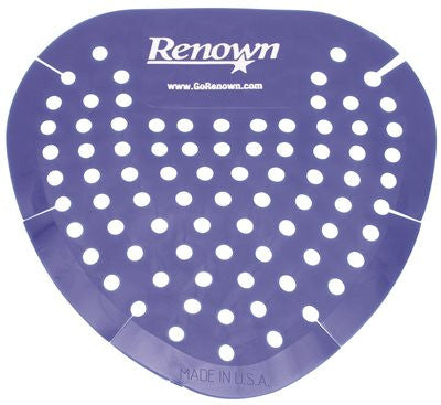 Renown&reg; Flat Urinal Screen, Blue, Bubblegum, 12 Per Box